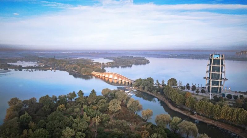 图片[4]-连云港秋冬景篇西双湖十七孔桥“金光穿洞”上线-路小白说互联